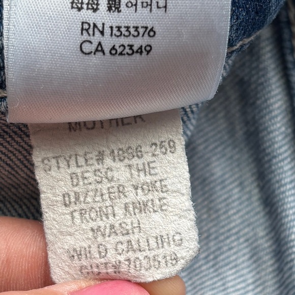 Mother Superior The Dazzler Yoke Front Ankle Jeans Size 26 Light Wash - Picture 12 of 13